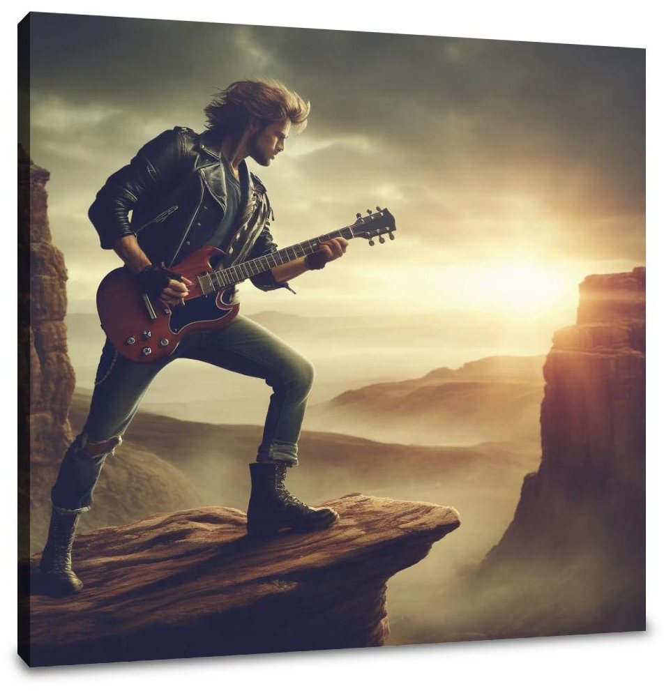 Rebel Guitarist Canvas