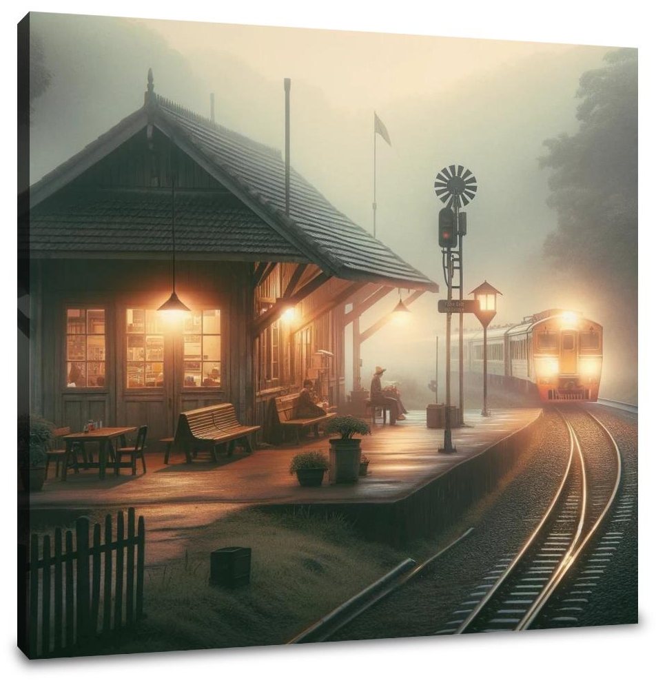 Dawn's Quiet Station Canvas