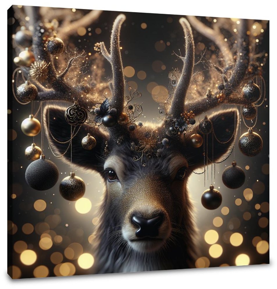 Enchanted Christmas Reindeer Canvas