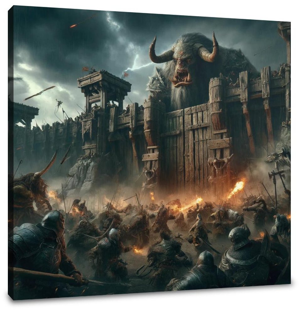 Assault on the Orc Fortress Canvas