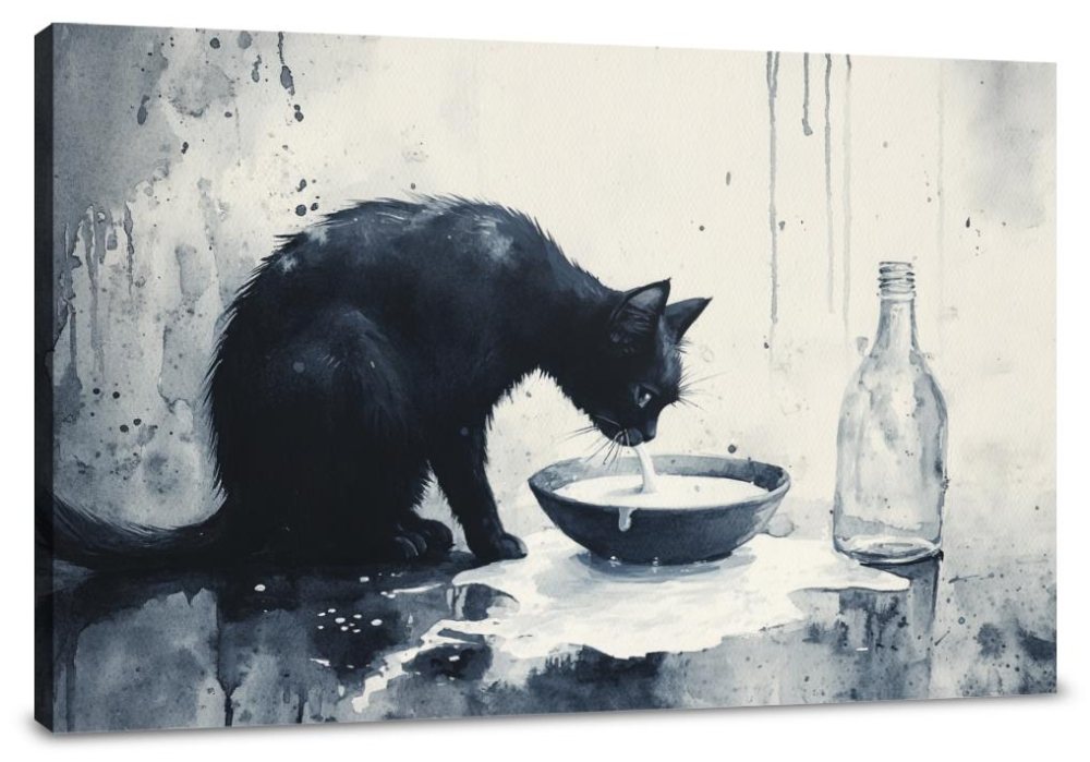 Midnight Milk Spillage Canvas