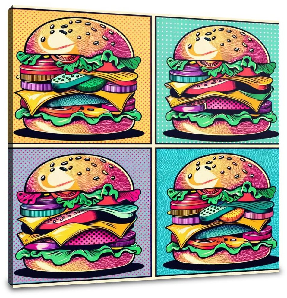 Burger Pop Canvas