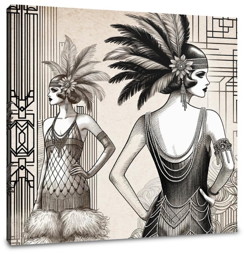 Vintage Flapper Canvas
