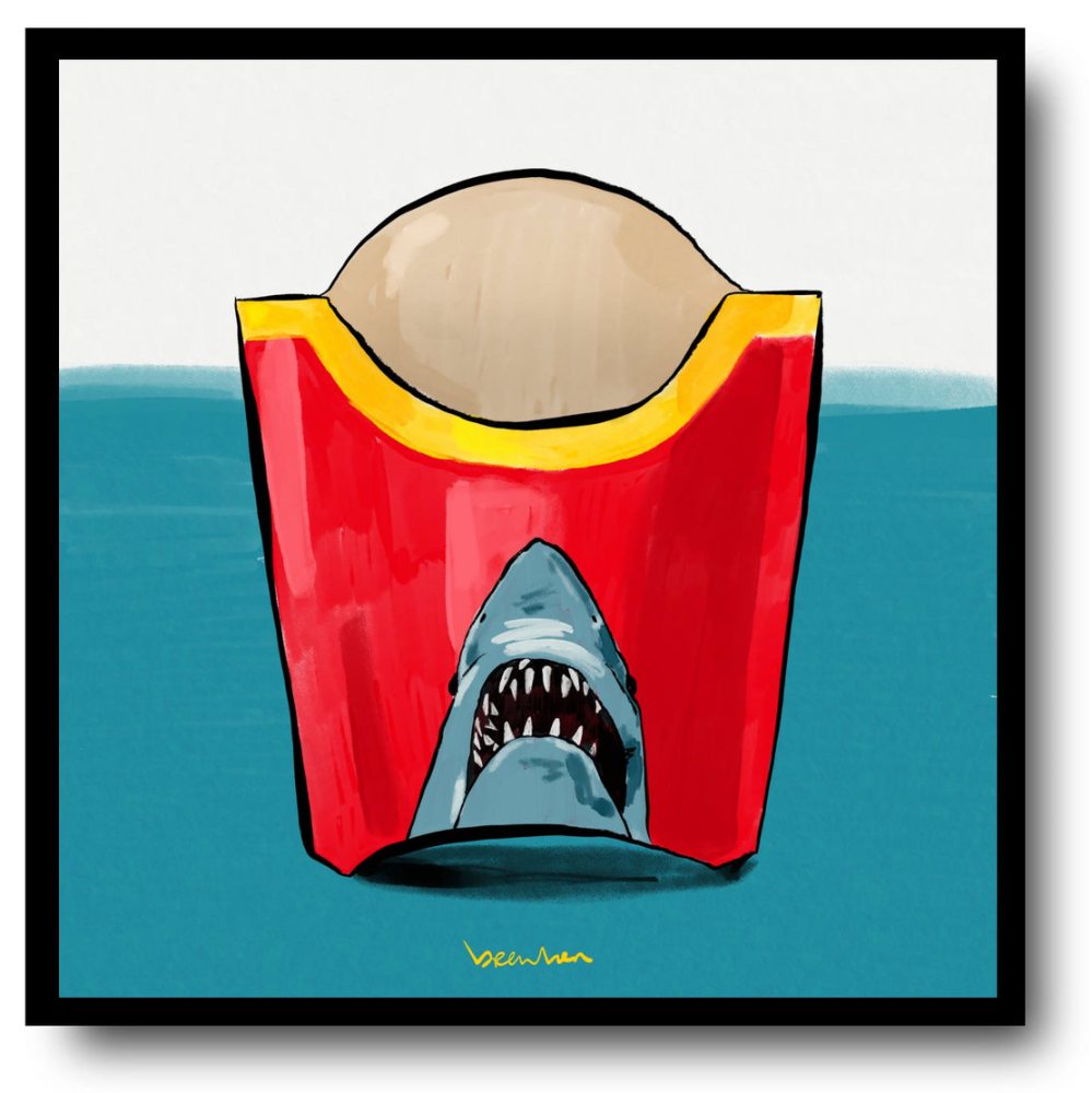 Jaws fast fries. Limited edition artpiece