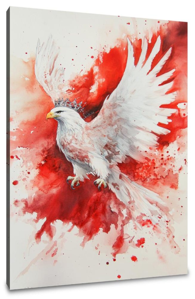 Ethereal Eagle Flag Canvas