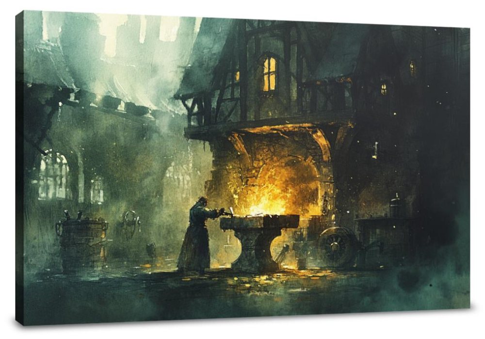 Legendary Swordsmith Forge Canvas