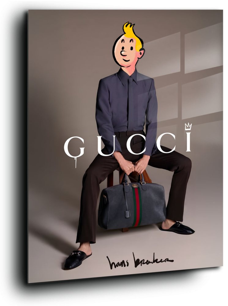 Reporter in gucci. Plexiglas 60 x 80 (20 x 30 in)