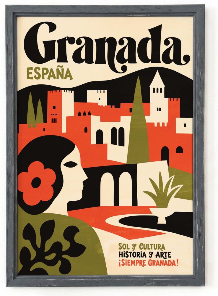 Granada Spain Travel Poster Print