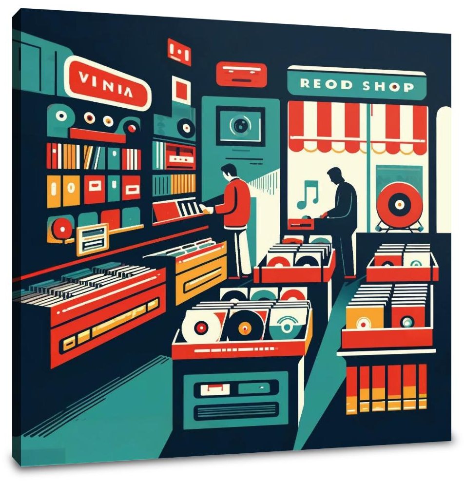 Vintage Vinyl Vibes Canvas