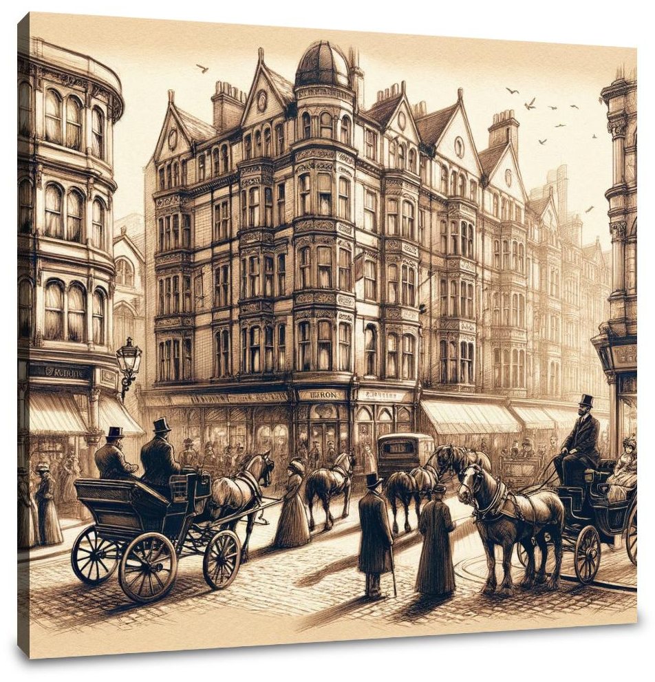 Victorian Brighton Street Canvas