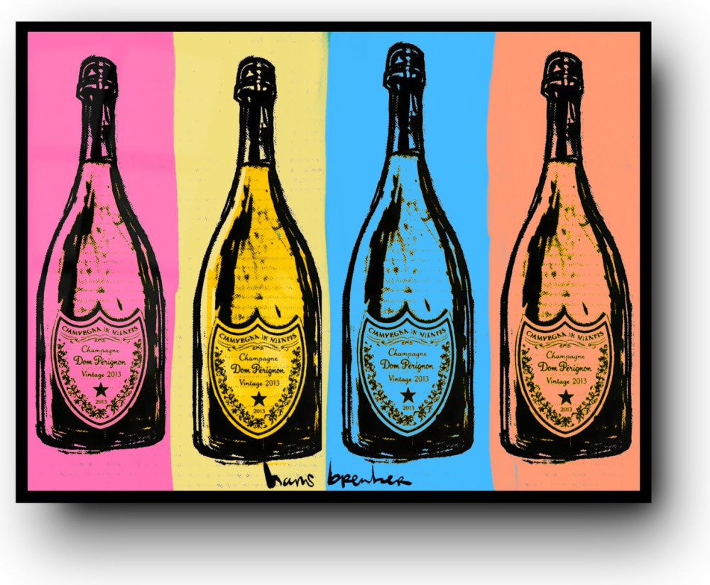 Dom Perignong screenprint pop art
