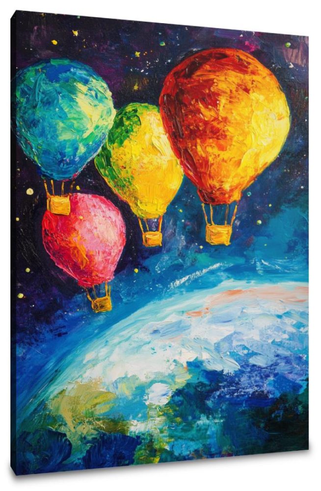 Celestial Balloon Race Canvas