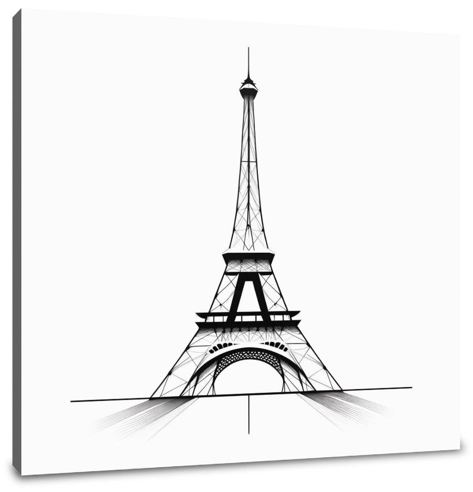 Eiffel Tower Geometry Paris Canvas