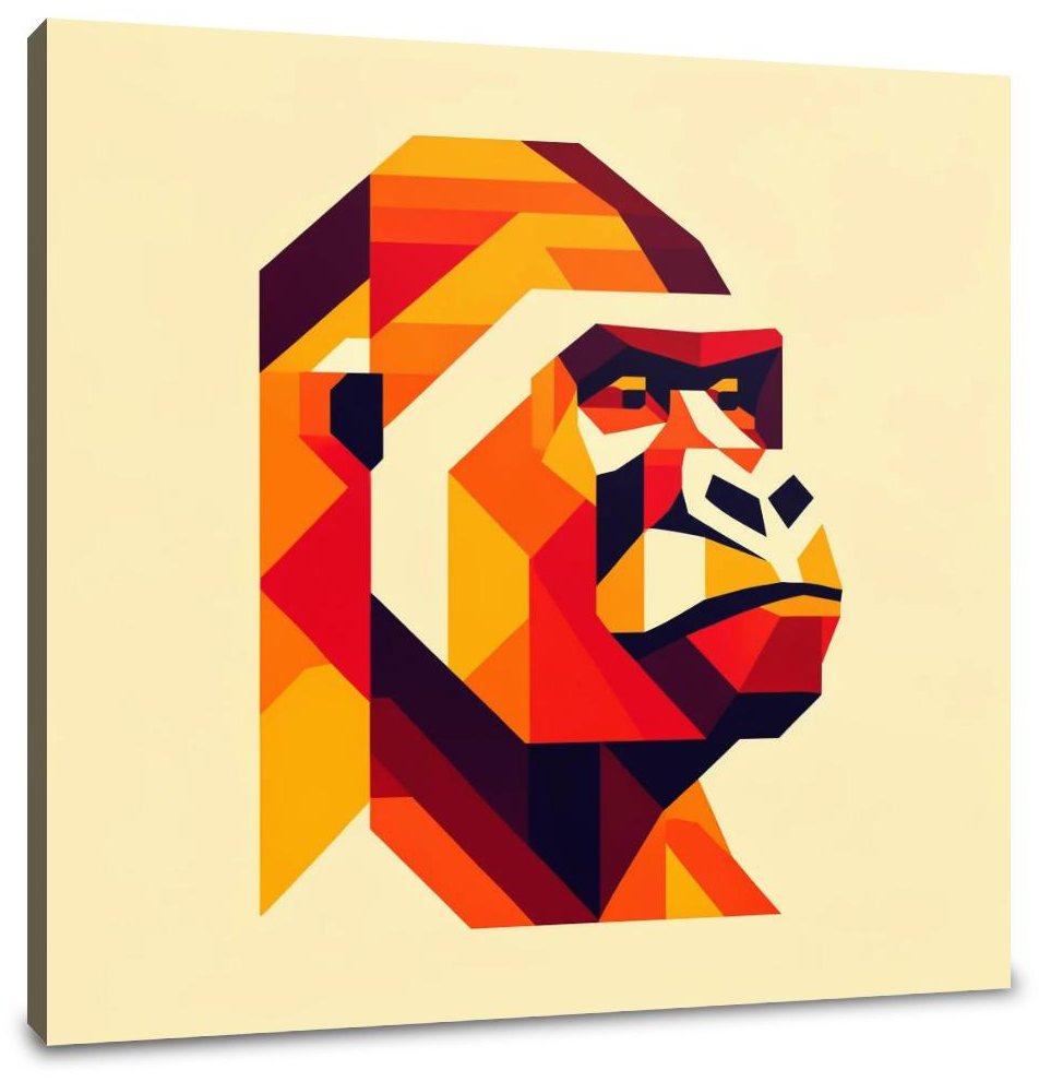 Geometric Gorilla Canvas