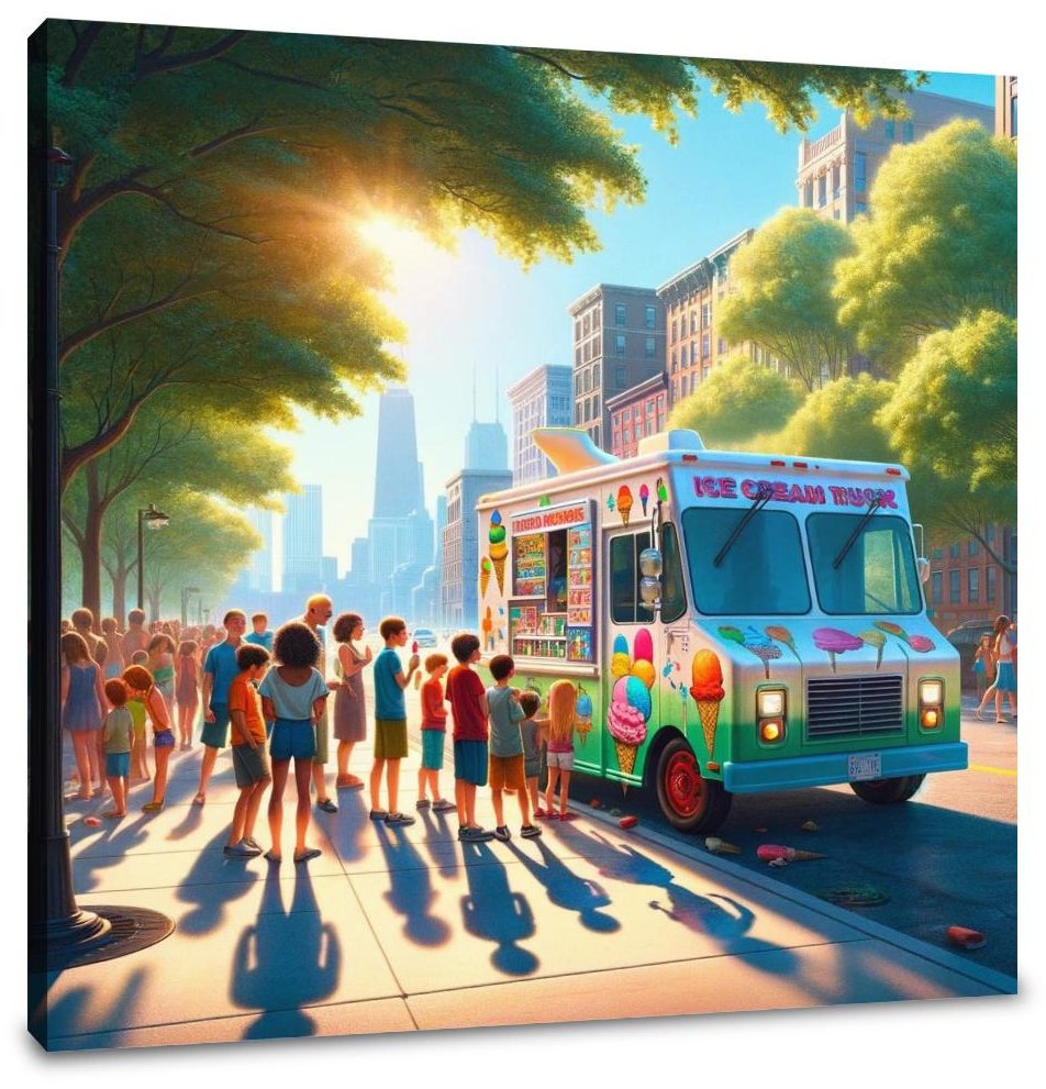 Ice Cream Summer Joy Canvas
