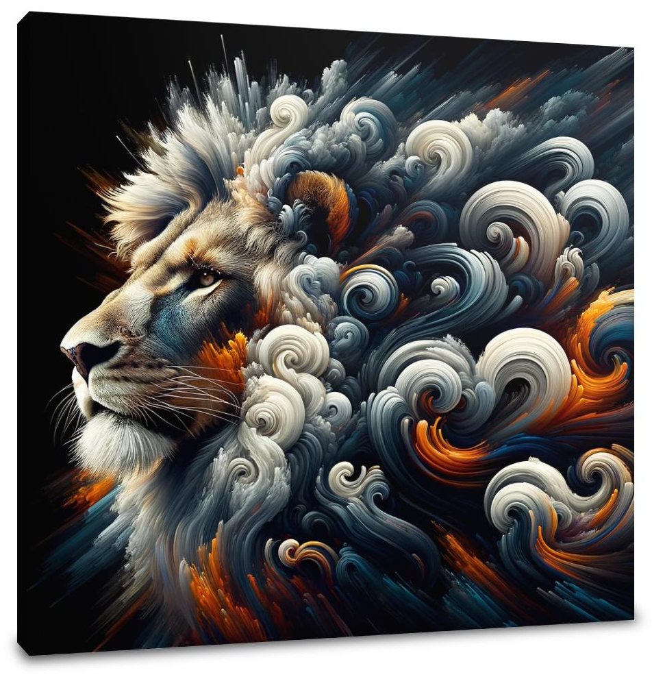 Lion's Abstract Grandeur Canvas