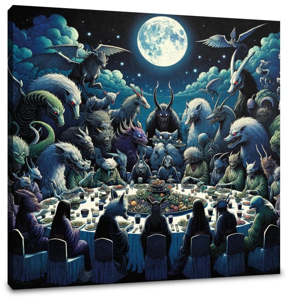 Banquet of the Yokai Canvas