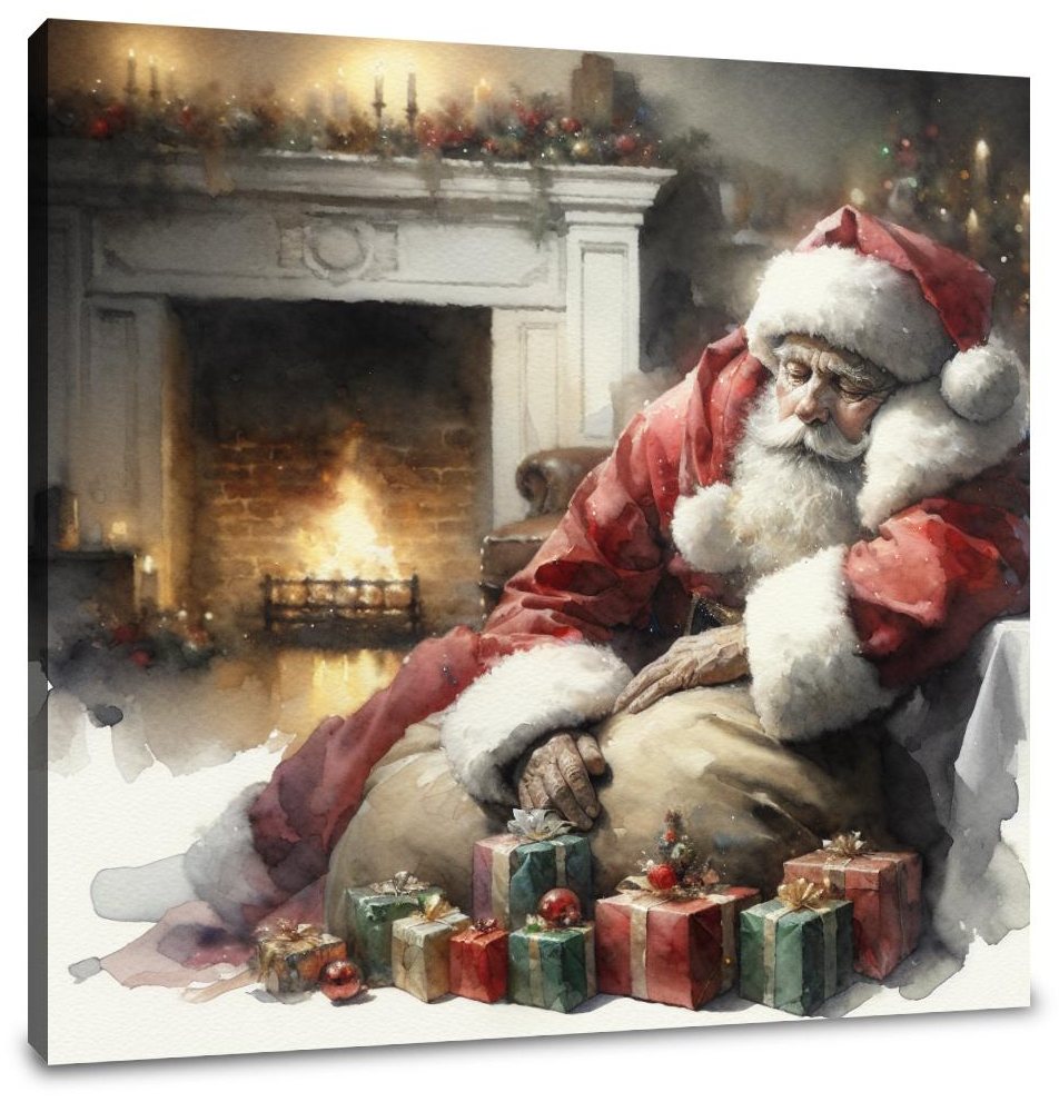 Christmas Solitude Santa Canvas