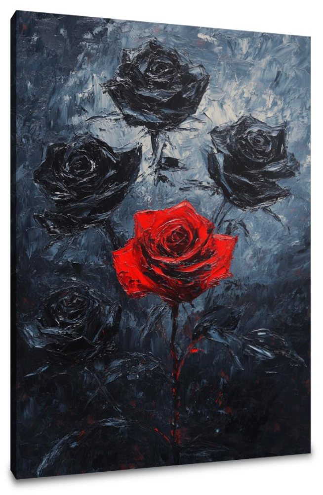 Contrasting Roses Canvas