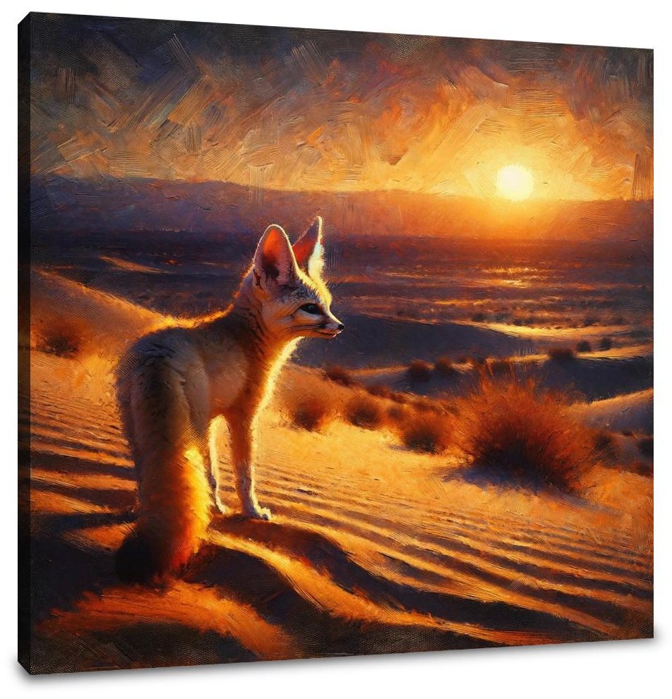 Desert Dusk Wanderer Canvas