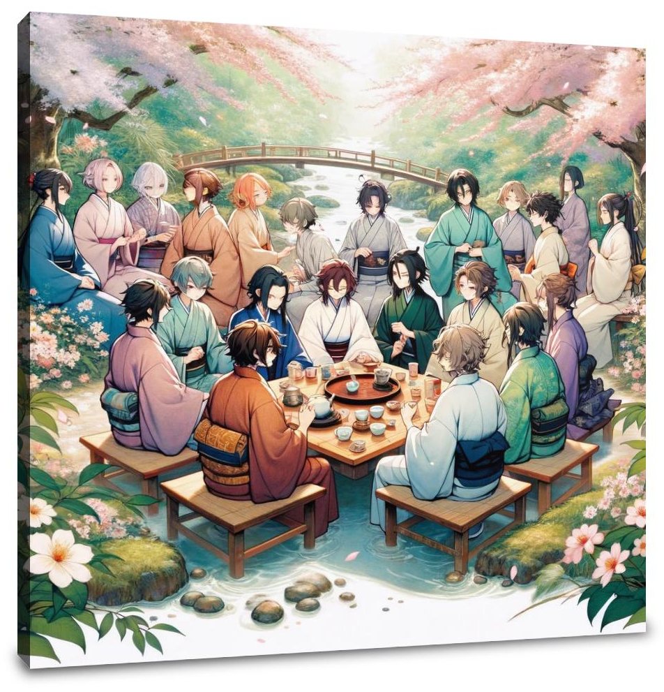 Sakura Garden Tea Party Canvas