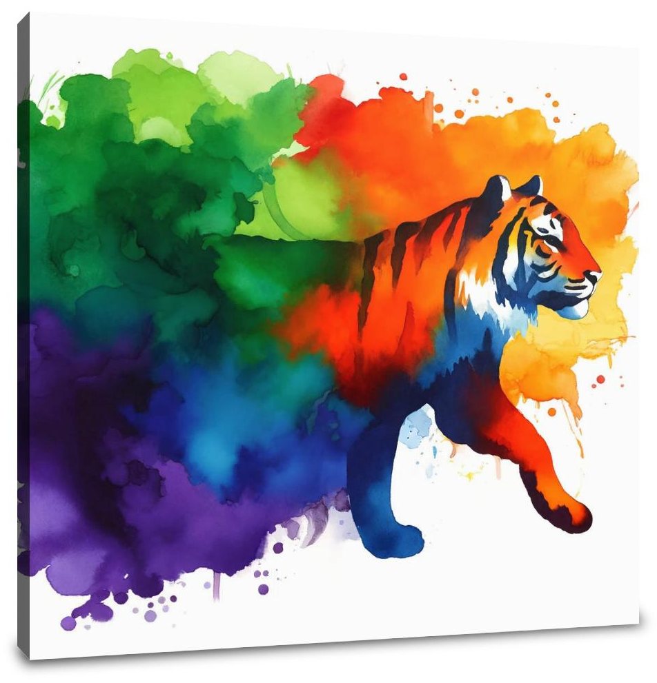 Contrasting Wilderness Tiger Canvas