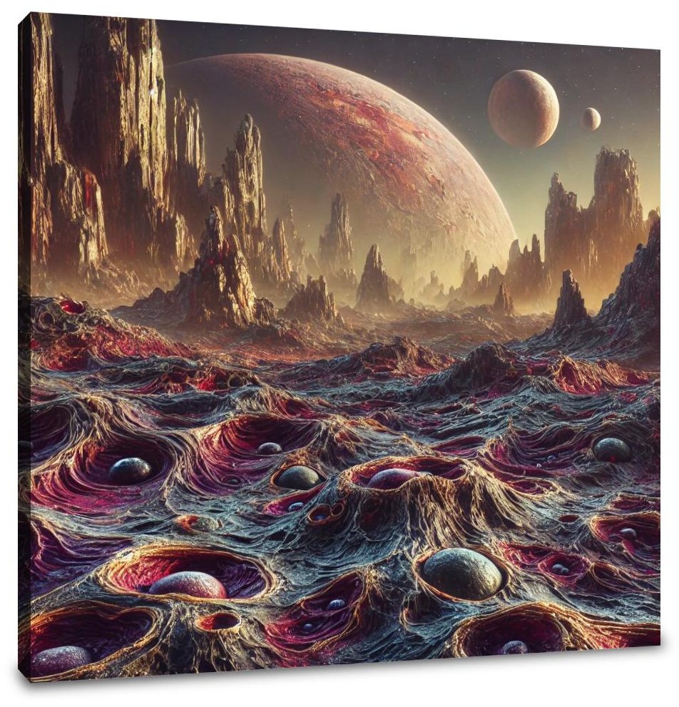 Alien Terrain Canvas