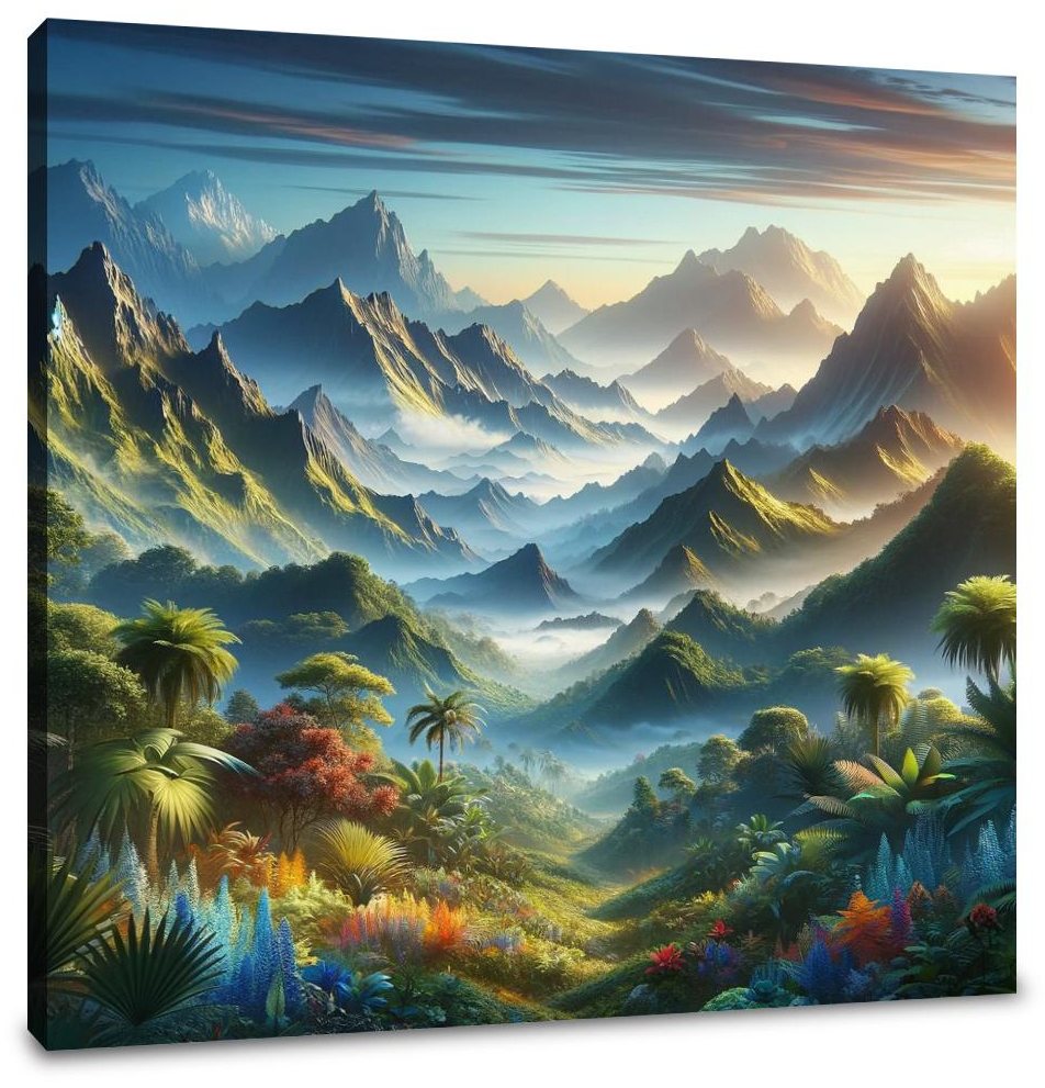 Mountain Tropics Symphony Canvas