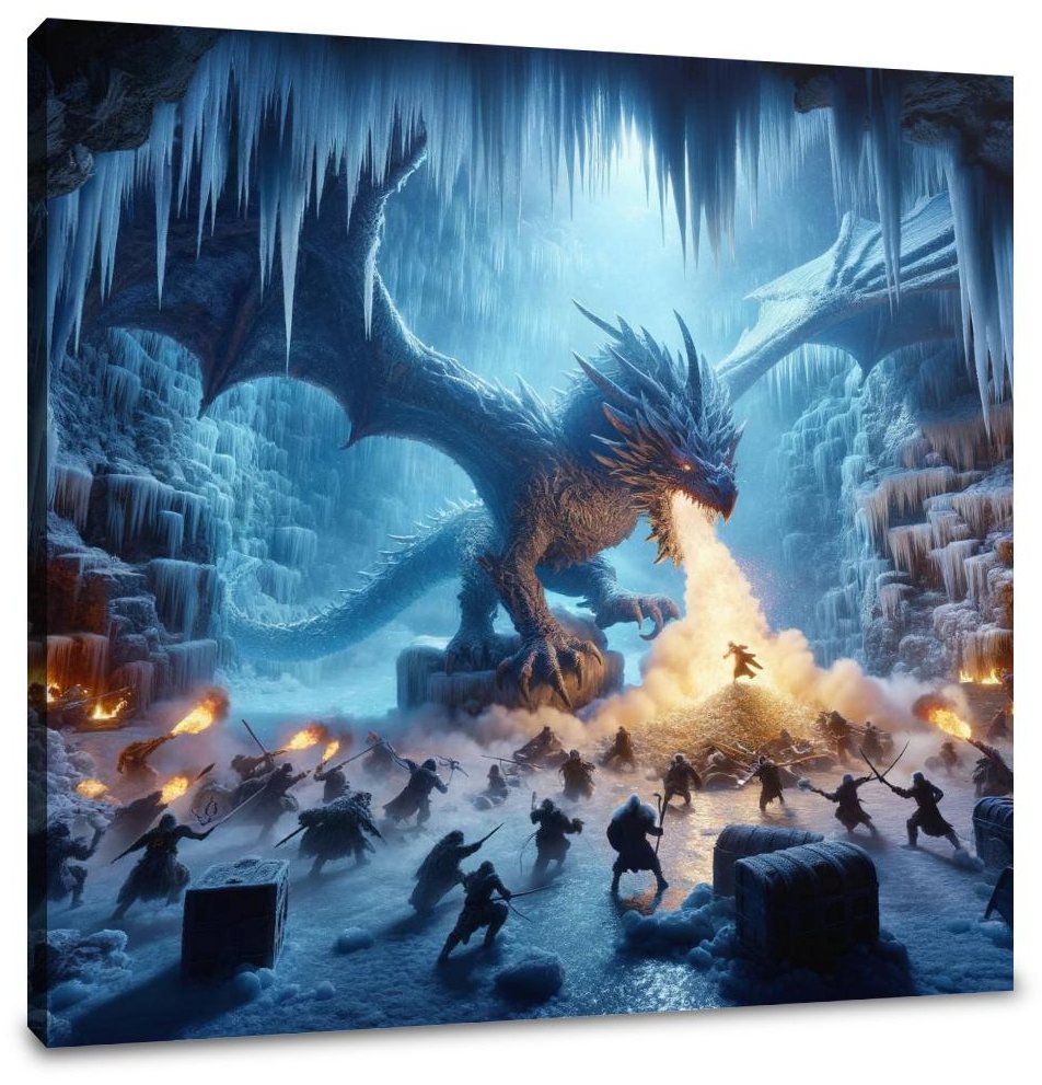 Dragon's Lair on Frost Island Canvas