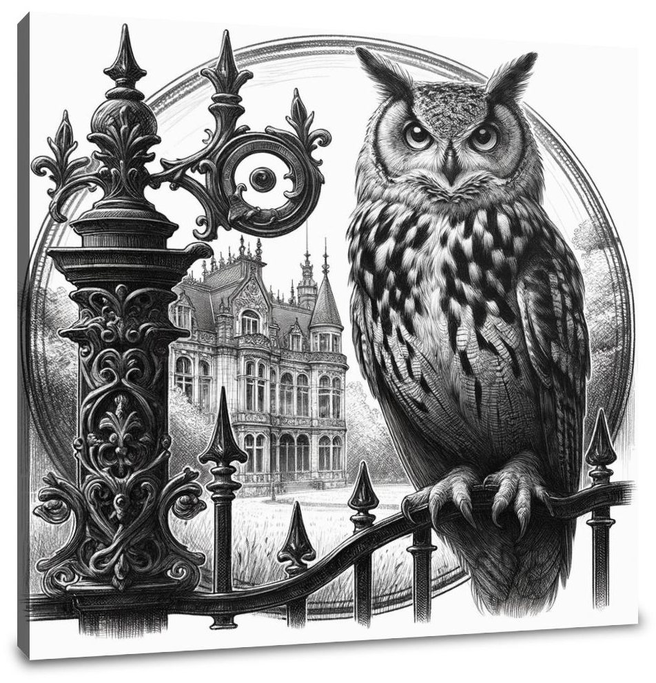 Victorian Owl Canvas