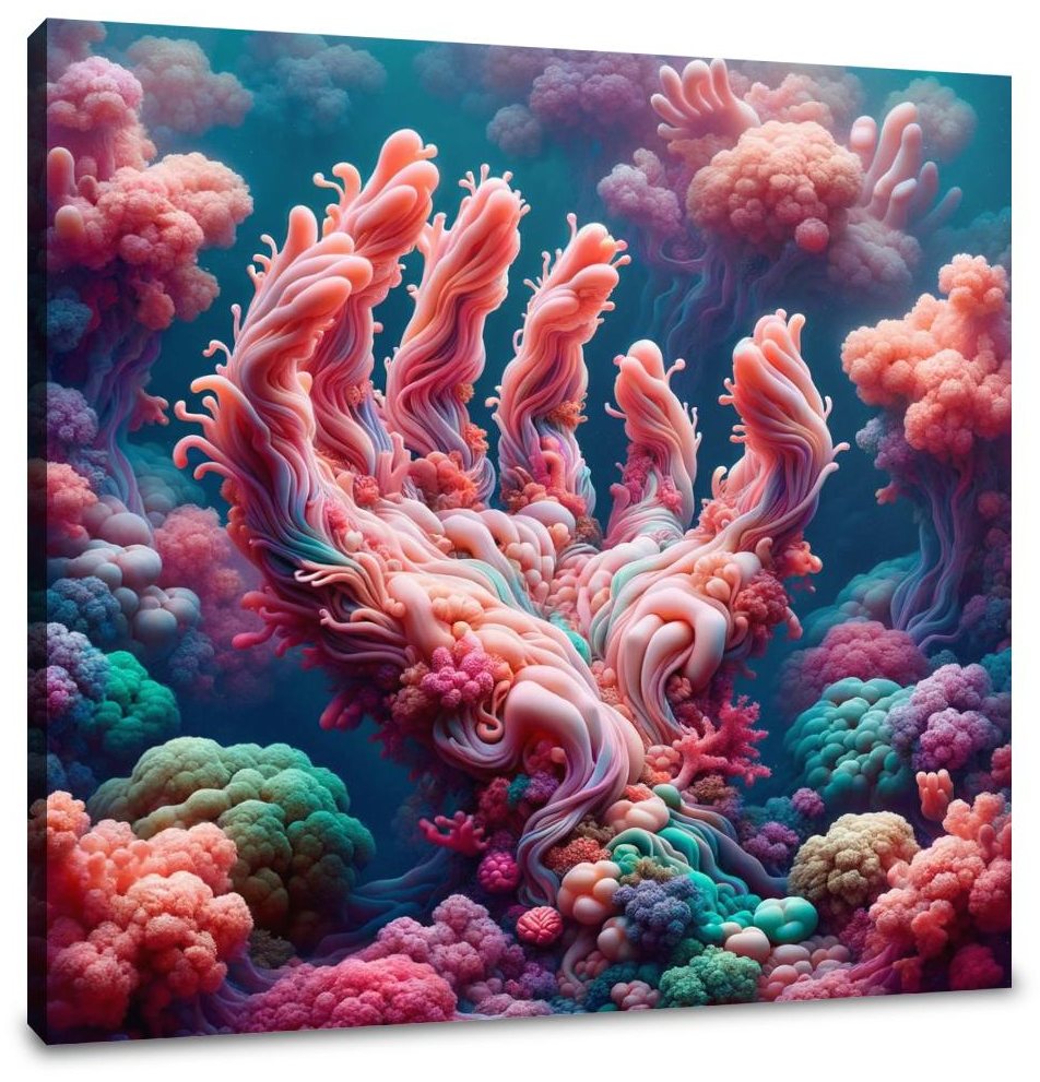 Coral Reverie Canvas