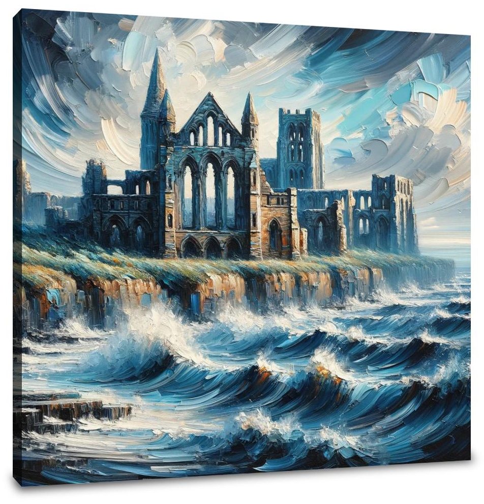Newcastle Tynemouth Priory Coastal Impressions Canvas