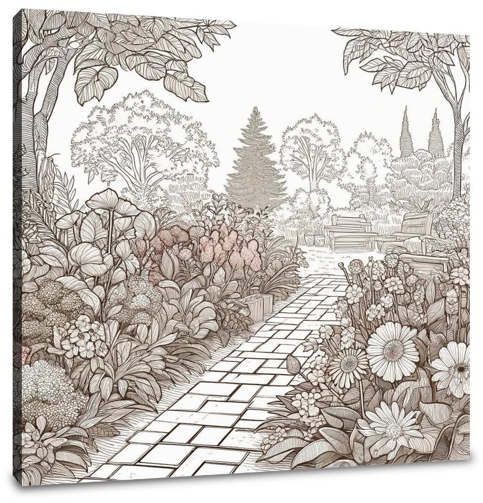 Serene Garden Path Canvas