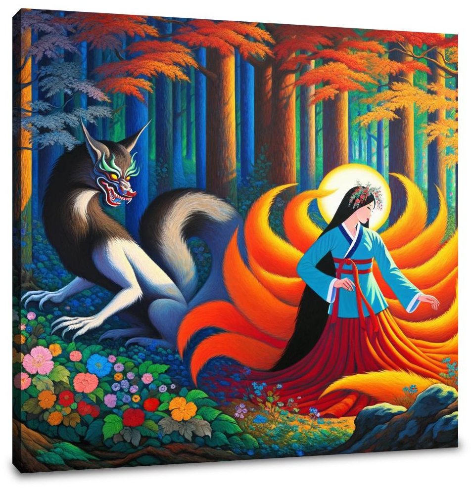 Mythical Transformation Gumiho Canvas