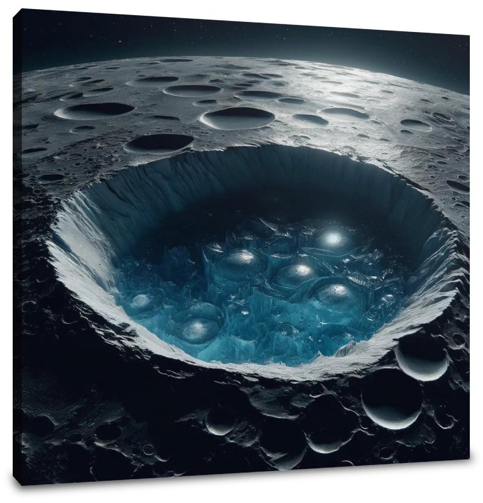 Mercury's Polar Ice Mystery Canvas