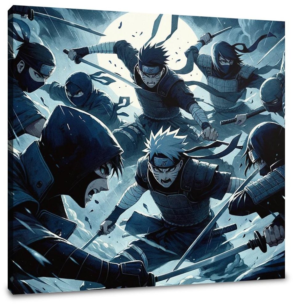 Midnight Ninja Showdown Canvas