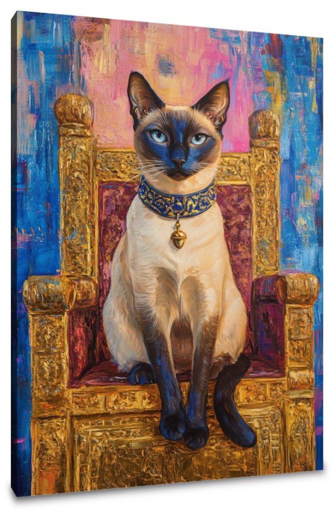 Regal Siamese Cat Canvas