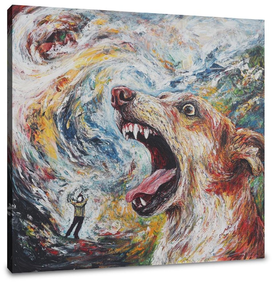 Barking Dog Canvas