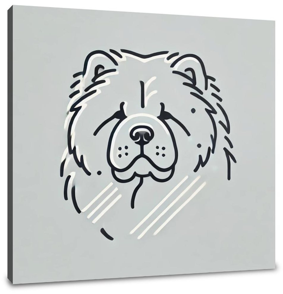 Minimalist Chow Chow Canvas