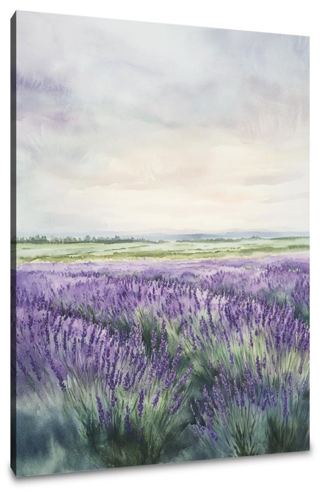 Melancholic Lavender Fields Canvas