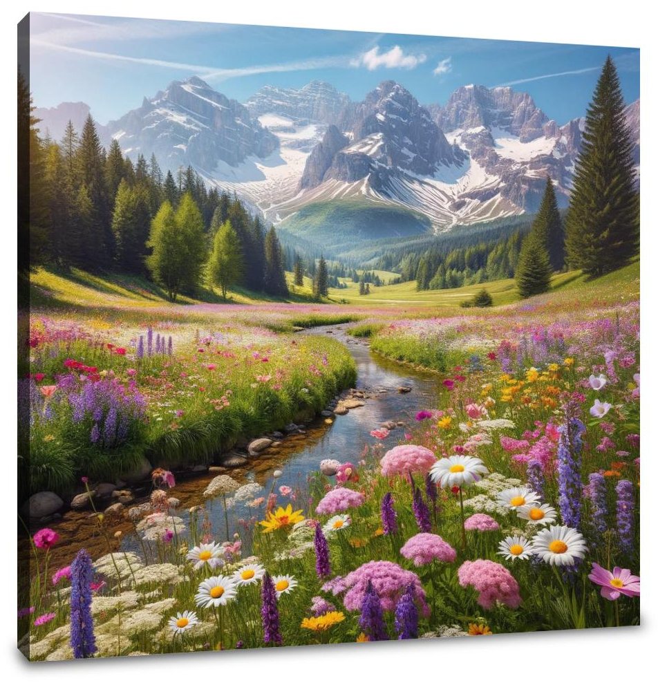 Alpine Meadow Bloom Canvas