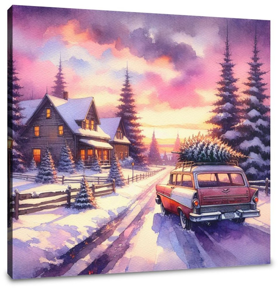 Wistful Winter Sunset Canvas