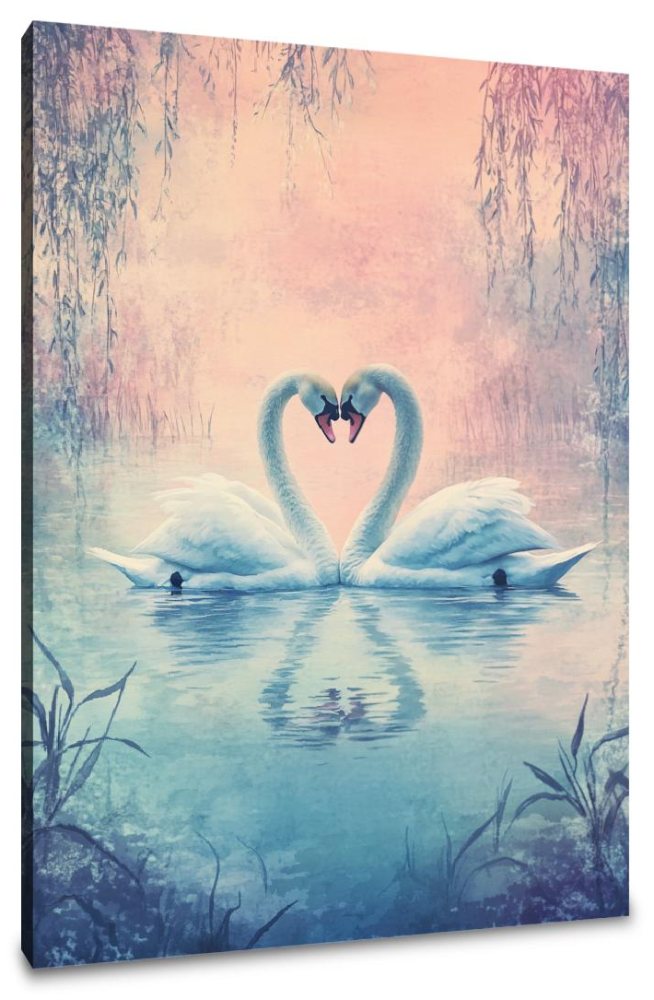 Heartfelt Swans Canvas