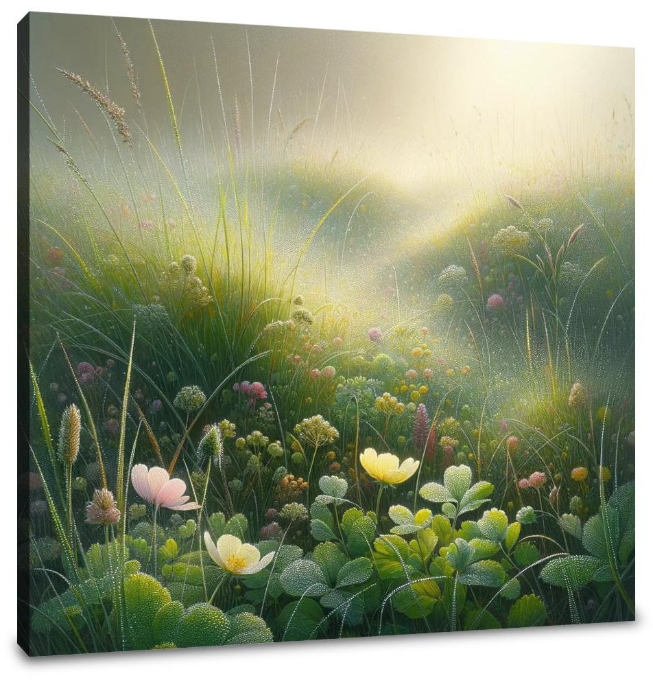 Dawn Meadow Tranquility Canvas