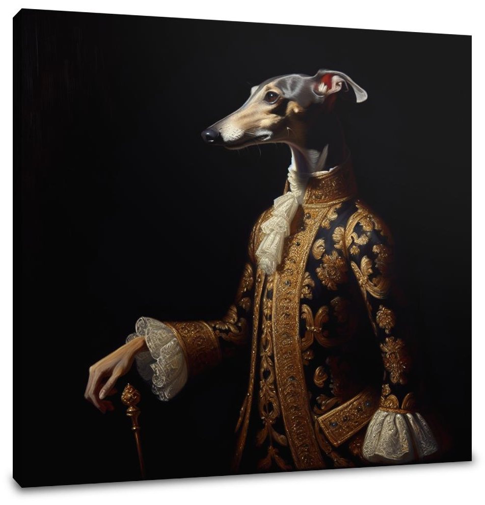 Regal Whippet Royalty Canvas