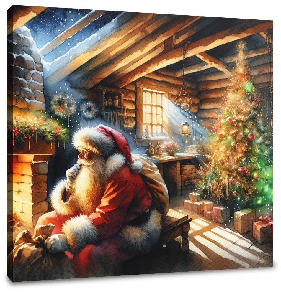 Santa's Serene Solitude Canvas