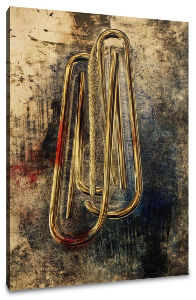 Golden Paperclip Canvas
