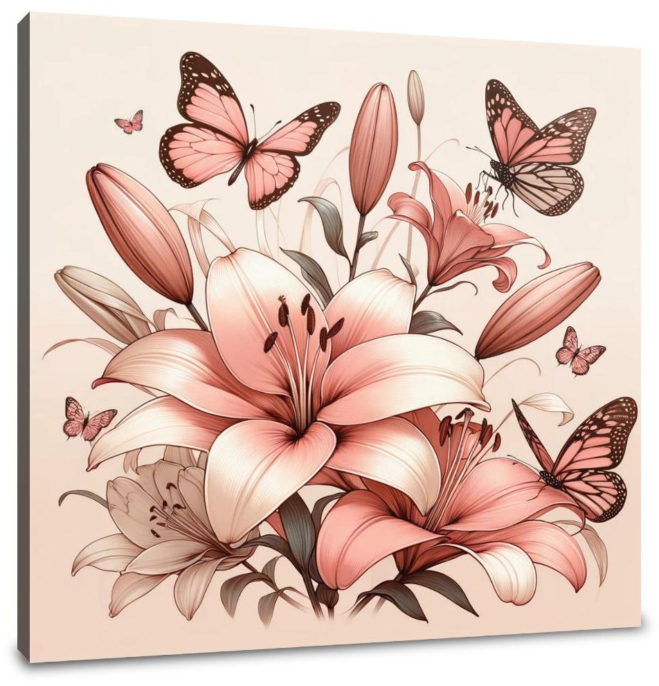 Blush Lily Whispers Canvas