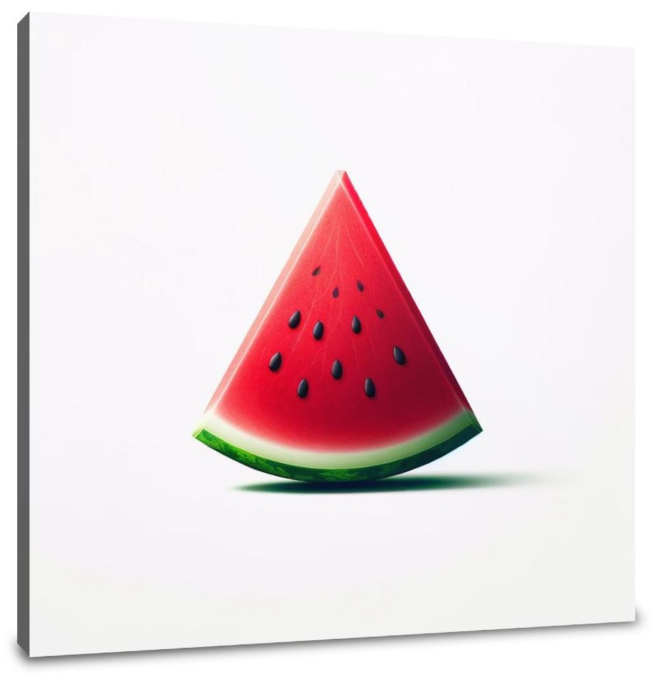 Minimalist Watermelon Slice Canvas