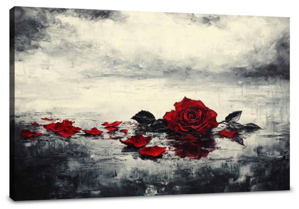 Broken Rose Reflection Canvas